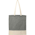 Split Color Block Recycled Convention Tote, 5 oz - Black - Back