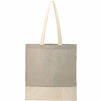 Split Color Block Recycled Convention Tote, 5 oz - Gray - Back
