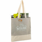 Split Color Block Recycled Convention Tote, 5 oz - Gray - Photo