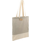 Split Color Block Recycled Convention Tote, 5 oz - Gray - Right Angle 2