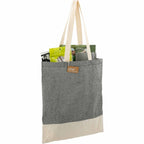 Split Color Block Recycled Convention Tote, 5 oz Transfer - Black - Photo 2