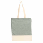 Split Color Block Recycled Convention Tote, 5 oz Transfer - Dark Green - Back