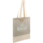 Split Color Block Recycled Convention Tote, 5 oz Transfer - Gray - Right Angle