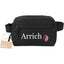 Sport Fanny Pack with Three Zip Compartments, Recycled - Black - Front