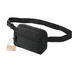 Sport Fanny Pack with Three Zip Compartments, Recycled - Black - Left Angle 2