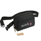 Sport Fanny Pack with Three Zip Compartments, Recycled - Black - Right Angle