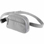 Sport Fanny Pack with Three Zip Compartments, Recycled - Gray - Left Angle