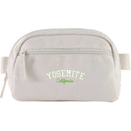 Sport Fanny Pack with Three Zip Compartments, Recycled - Natural - Front