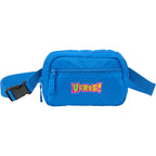 Sport Fanny Pack with Three Zip Compartments, Recycled - Royal - Front