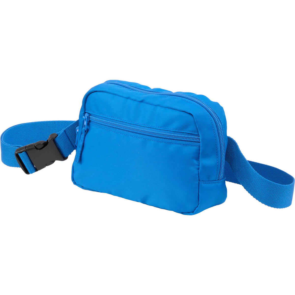 Sport Fanny Pack with Three Zip Compartments, Recycled - Royal - Left Angle