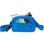 Sport Fanny Pack with Three Zip Compartments, Recycled - Royal - Propped