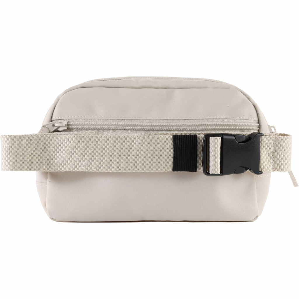 Sport Fanny Pack with Three Zip Compartments, Recycled Transfer - Natural - Back