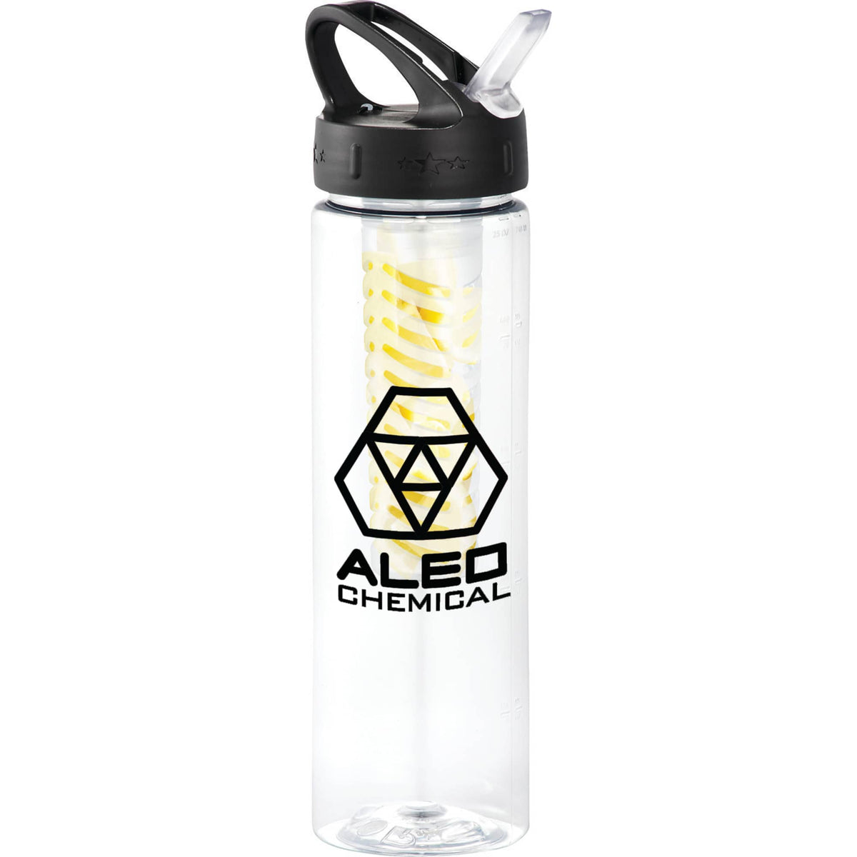 Sports Bottle with Fruit Infuser, 25 oz - Clear - Front