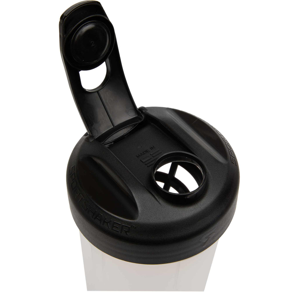 Sports Shaker Bottle with Mixer, 24 oz - Black - Detail