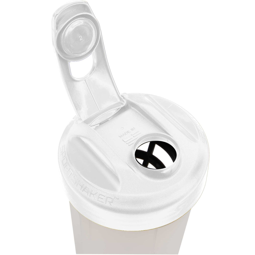 Sports Shaker Bottle with Mixer, 24 oz - White - Detail