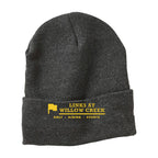 Sportsman 12" Jersey Lined Cuffed Beanie Embroidery - Heather Charcoal - Front