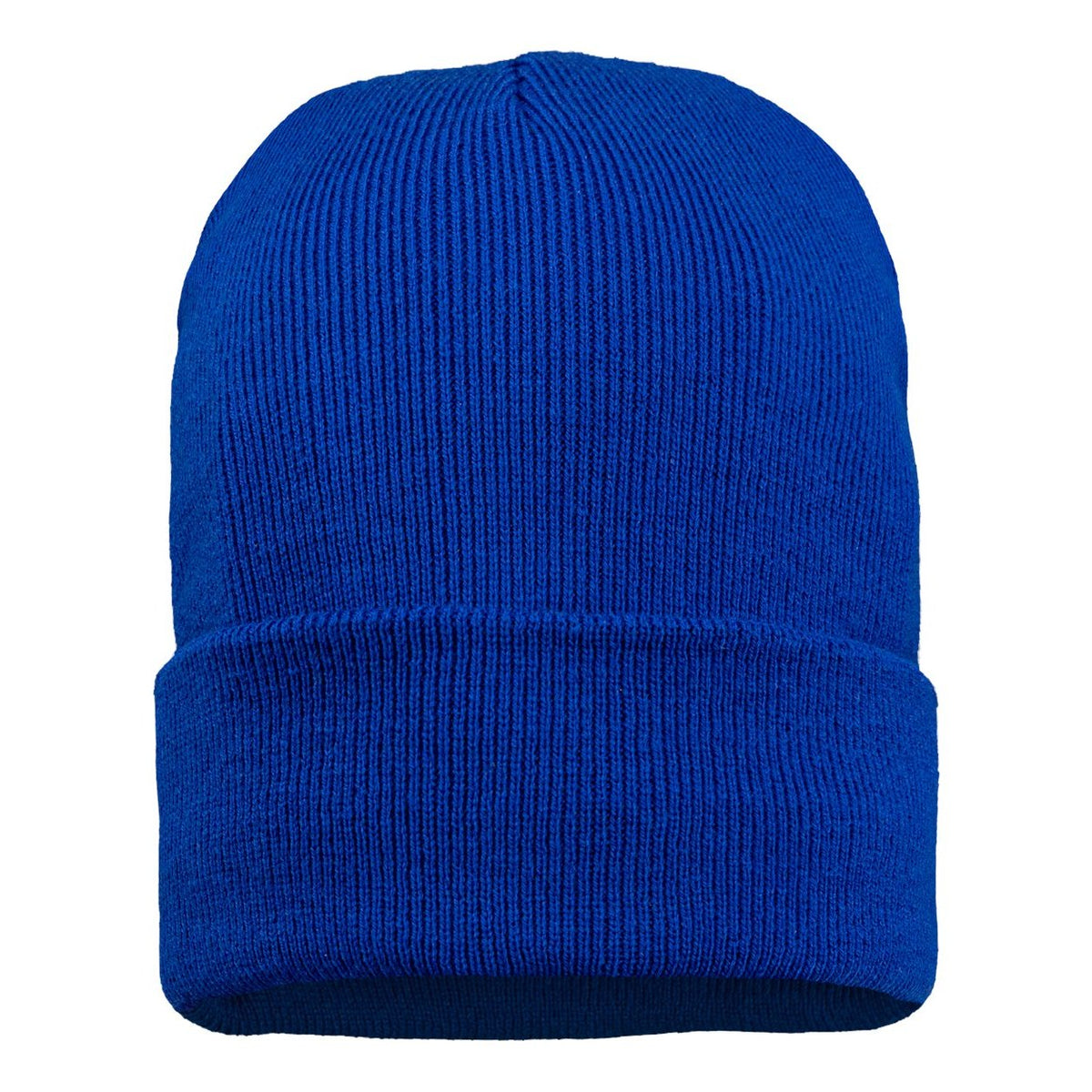Sportsman 12" Jersey Lined Cuffed Beanie Embroidery - Royal - Back