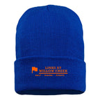Sportsman 12" Jersey Lined Cuffed Beanie Embroidery - Royal - Front