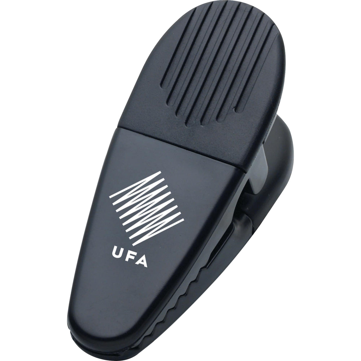 Spring Loaded Magnetic Memo Clip - Black - Front