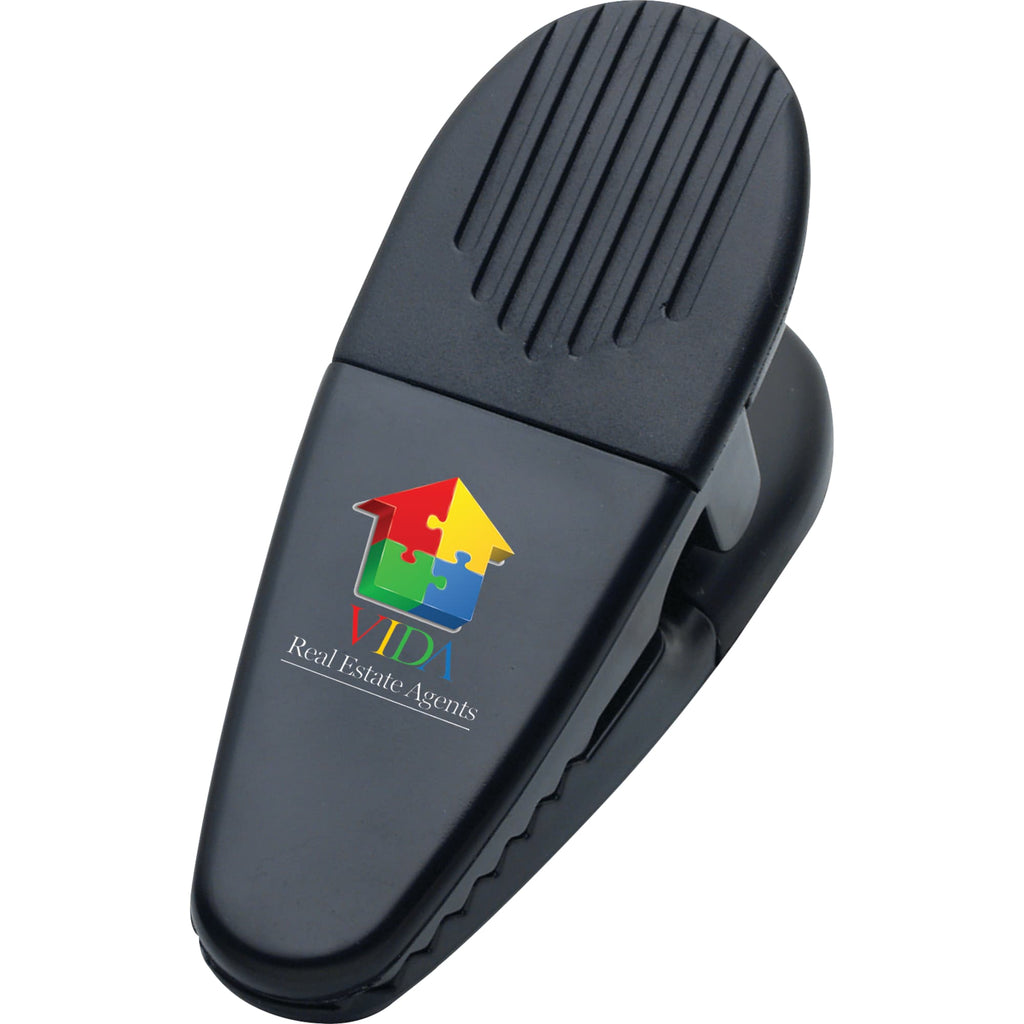 Spring Loaded Magnetic Memo Clip - Black - Photo