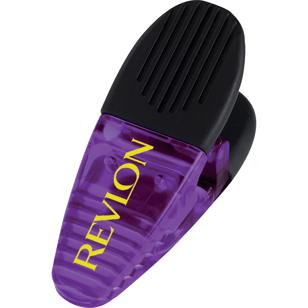 Spring Loaded Magnetic Memo Clip - Translucent Purple - Front