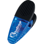 Spring Loaded Magnetic Memo Clip - Transparent Blue - Front