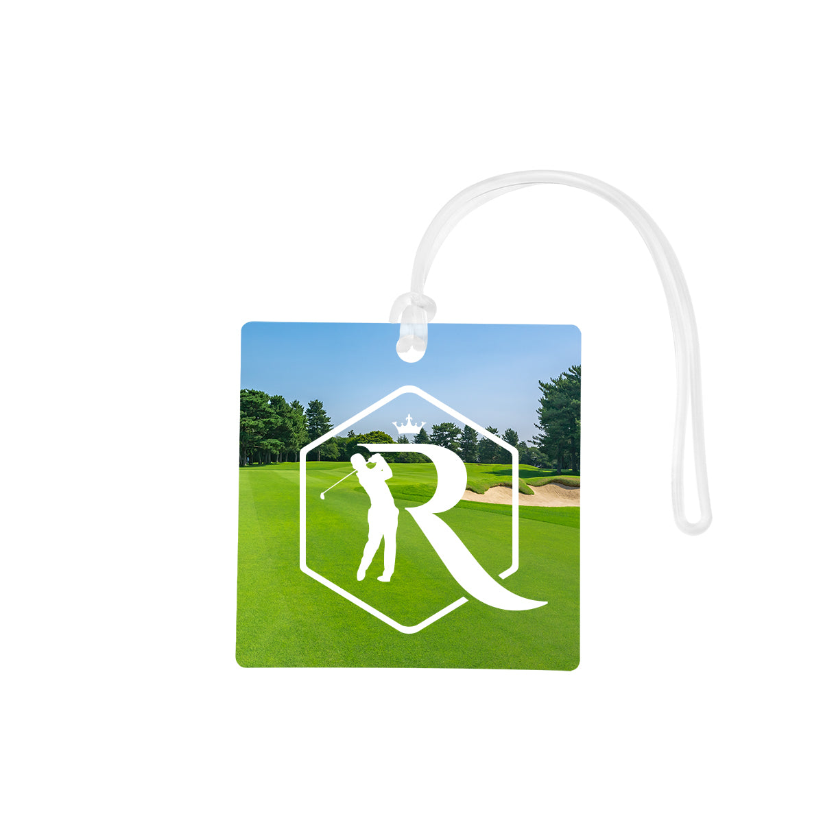 Square Acrylic Luggage Tag, 4 Inch - Full Color