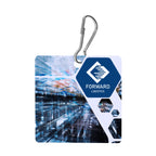 Square Acrylic Zipper Pull - White - Full Color