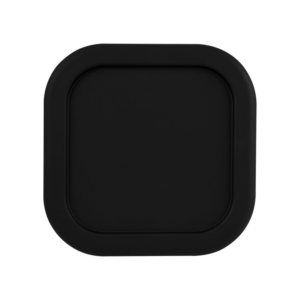 Square Food Container in Silicone - Black - Top
