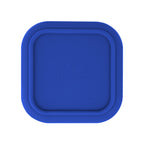 Square Food Container in Silicone - Blue - Bottom