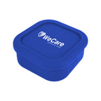 Square Food Container in Silicone - Blue - Pad Print