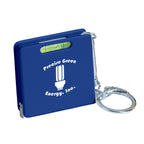 Square Level and Tape Measure Key Tag - Blue - Silk Screen
