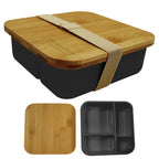 Square Meal Box for Lunch - Black - Laser