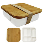 Square Meal Box for Lunch - White - Laser Engraving
