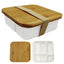 Square Meal Box for Lunch - White - Laser Engraving
