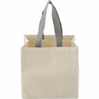 Square Organic Cotton Shopper Tote, 14 oz - Natural - Back