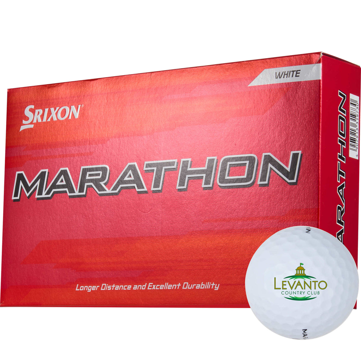 Srixon Marathon Distance Golf Balls, 15 Pack Full Color - White - Packaging