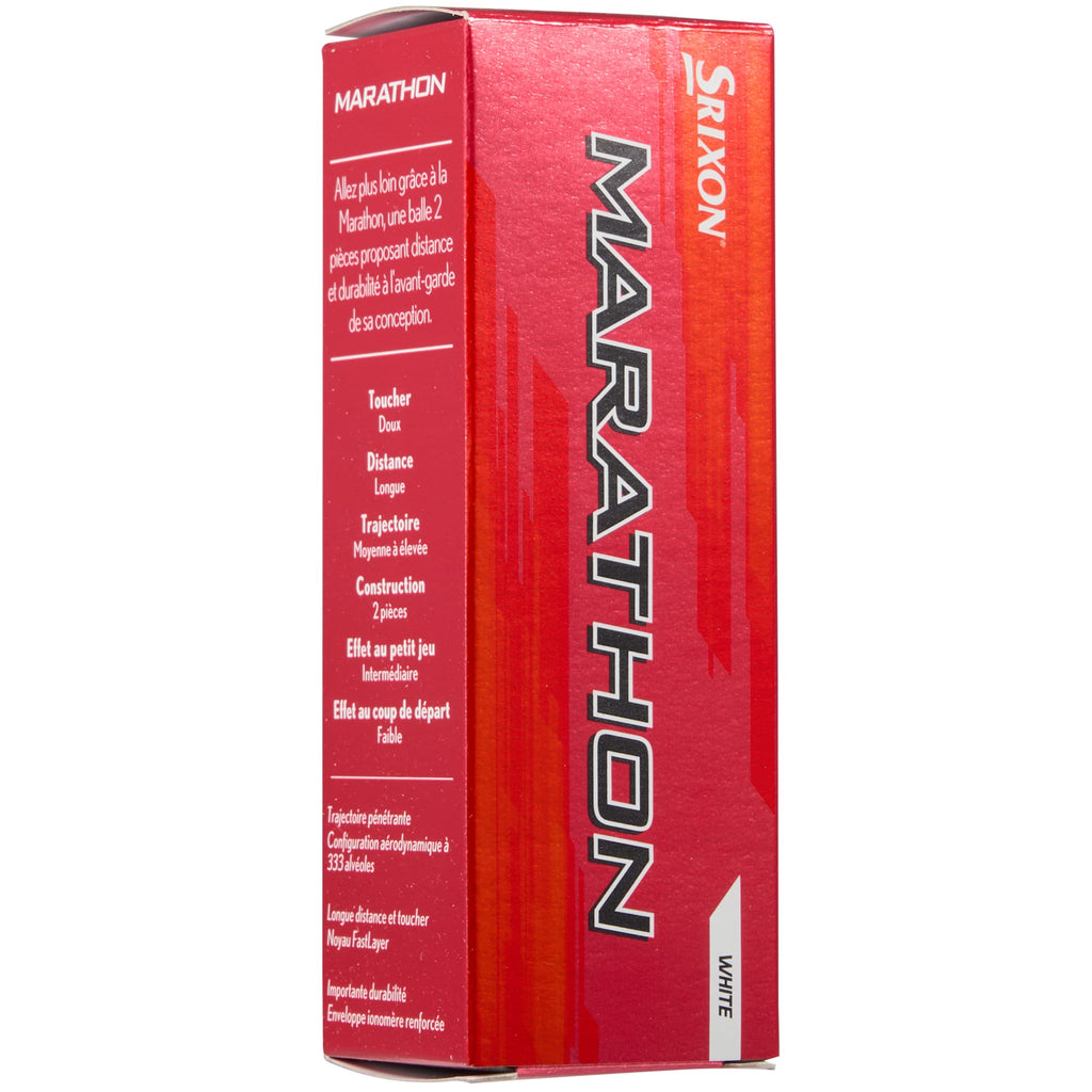 Srixon Marathon Distance Golf Balls, 3 Pack Full Color - White - Photo