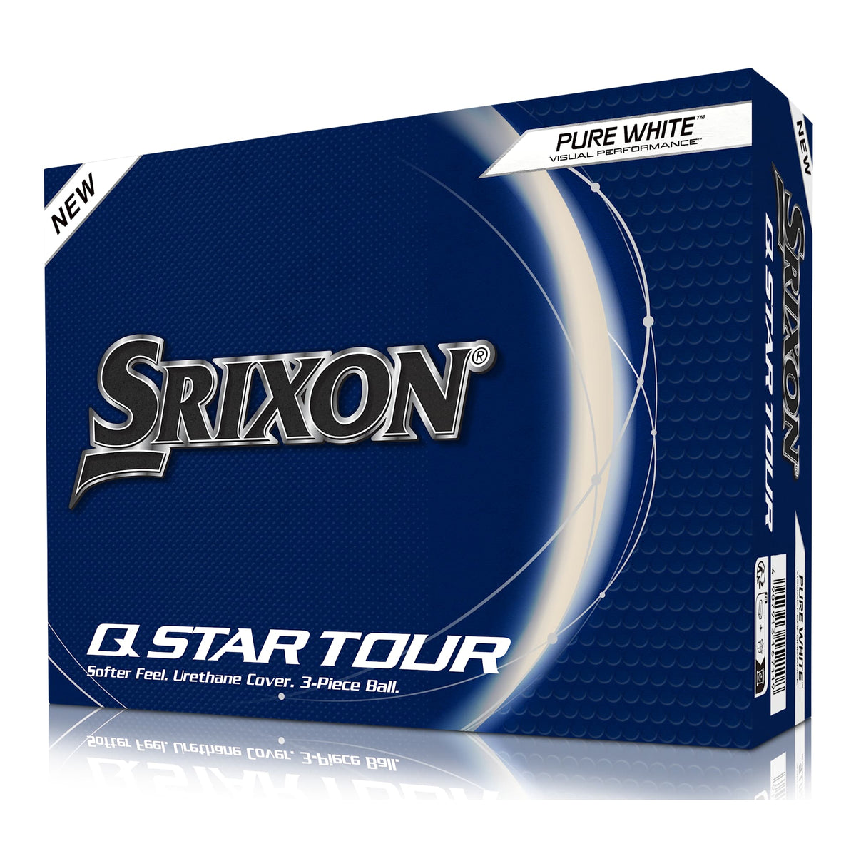 Srixon Q-Star Tour Low Compression Golf Balls, 12 Pack Full Color - White - Left Angle Detail