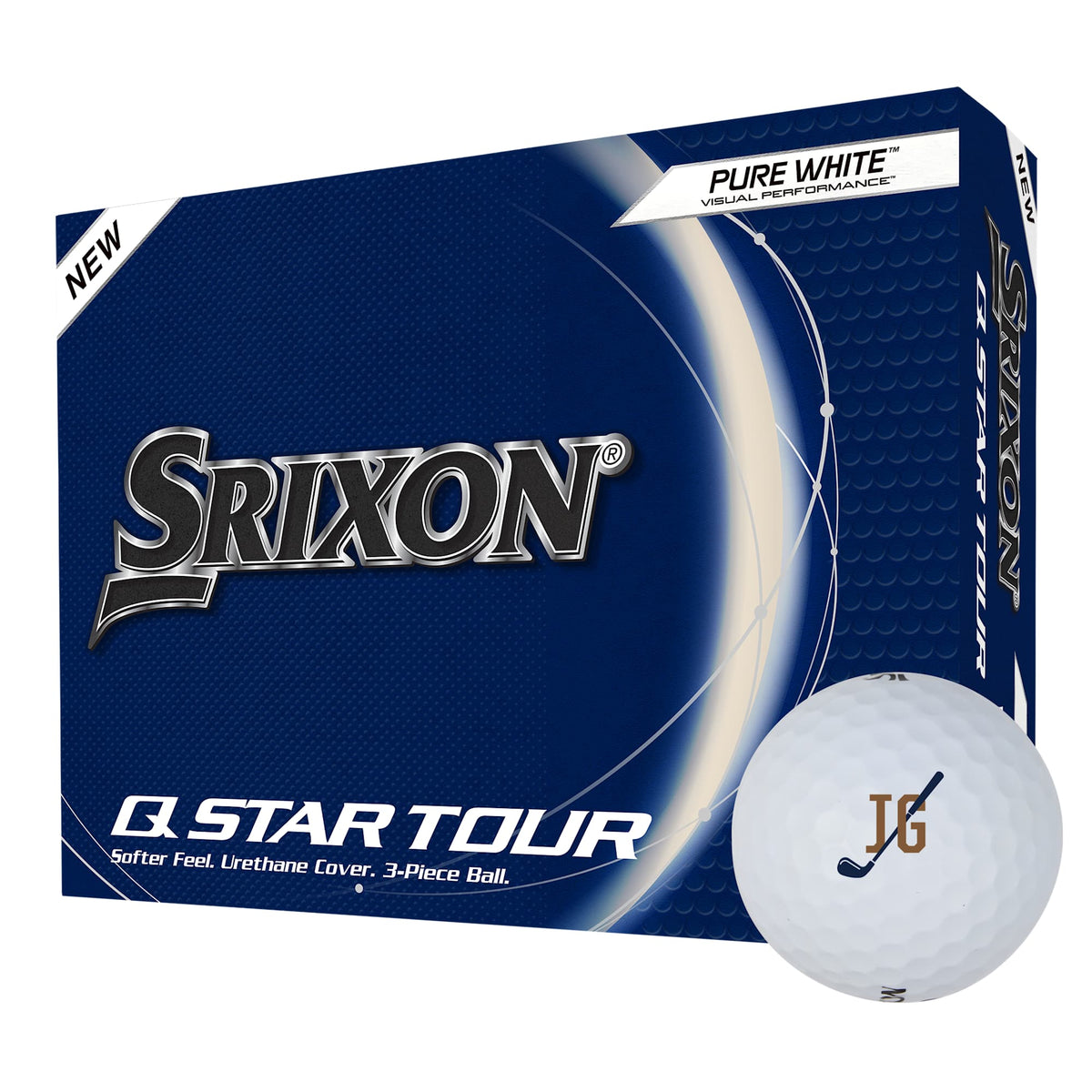 Srixon Q-Star Tour Low Compression Golf Balls, 12 Pack Full Color - White - Photo