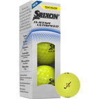 Srixon Q-Star Ultispeed Distance Golf Balls, 3 Pack Full Color - Yellow - Right Angle Packaging
