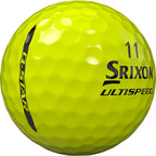 Srixon Q-Star Ultispeed Distance Golf Balls, 3 Pack Full Color - Yellow - Right Angle