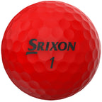 Srixon Soft Feel Brite Golf Balls in High Visibility Colors, 12 Pack Full Color - Red - Back