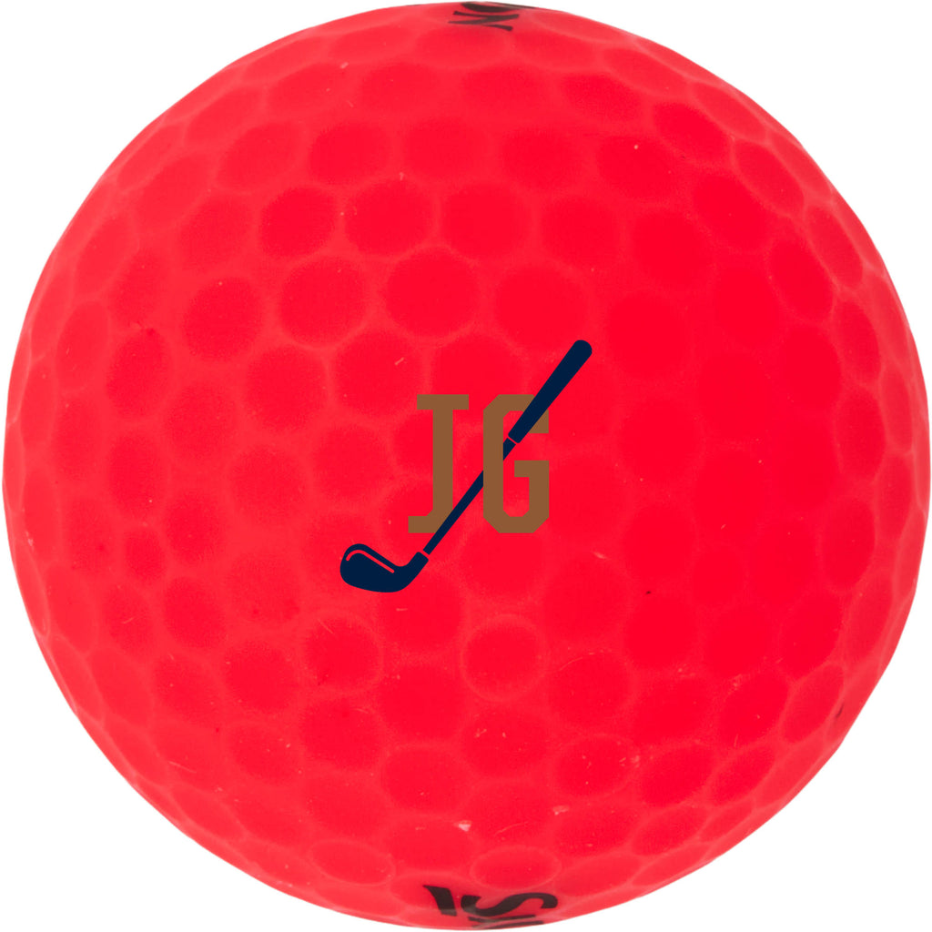 Srixon Soft Feel Brite Golf Balls in High Visibility Colors, 12 Pack Full Color - Red - Front