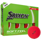 Srixon Soft Feel Brite Golf Balls in High Visibility Colors, 12 Pack Full Color - Red - Right Angle Packaging
