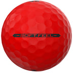 Srixon Soft Feel Brite Golf Balls in High Visibility Colors, 12 Pack Full Color - Red - Side