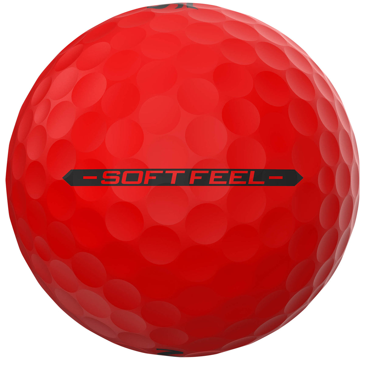 Srixon Soft Feel Brite Golf Balls in High Visibility Colors, 12 Pack Full Color - Red - Side
