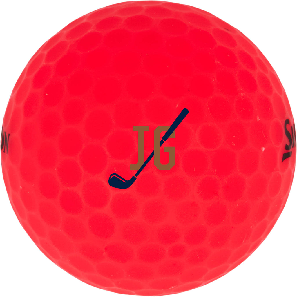 Srixon Soft Feel Brite Golf Balls in High Visibility Colors, 3 Pack Full Color - Red - Front