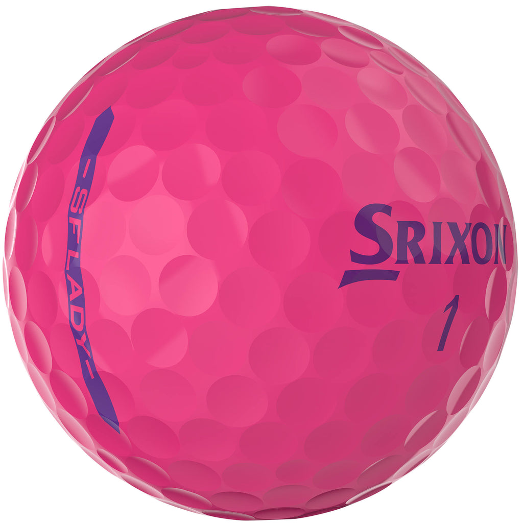 Srixon Soft Feel Low Compression Golf Balls, 12 Pack Full Color - Pink - Right Angle