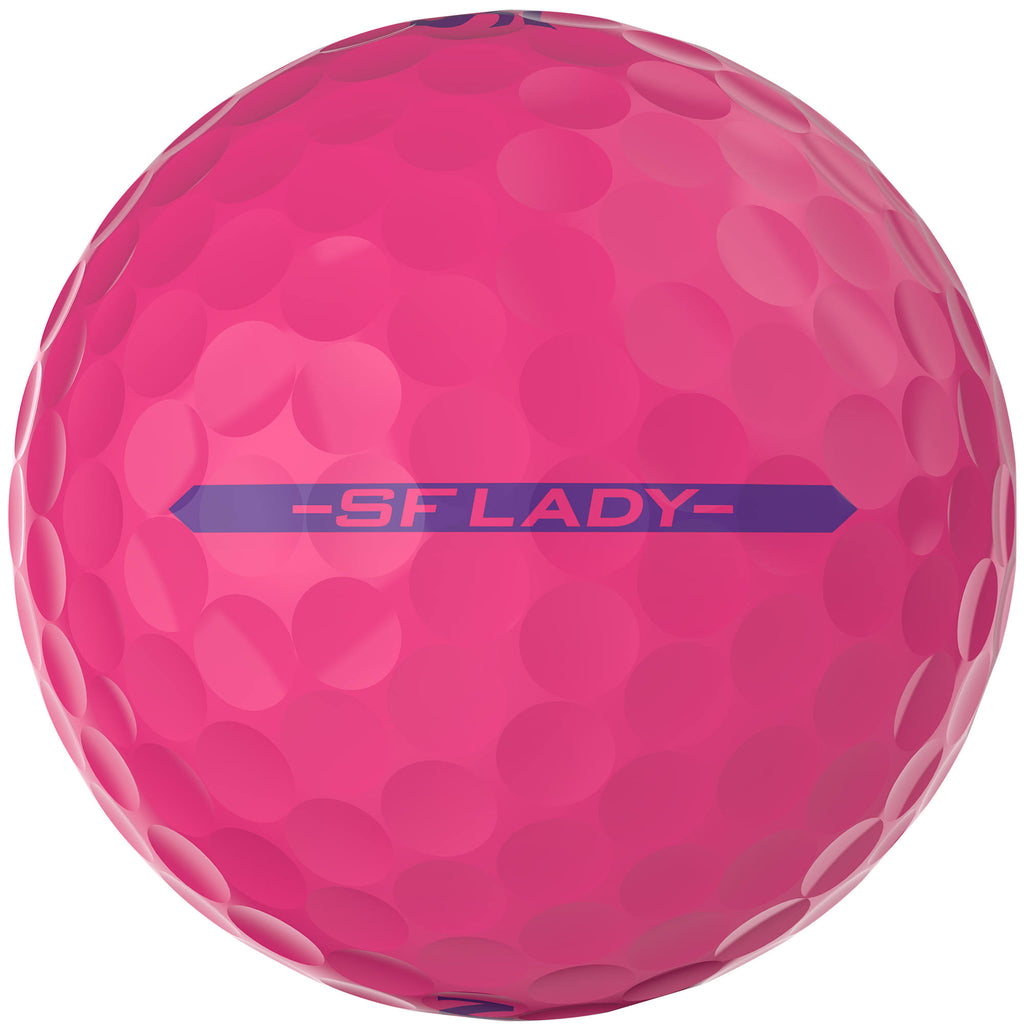 Srixon Soft Feel Low Compression Golf Balls, 12 Pack Full Color - Pink - Side